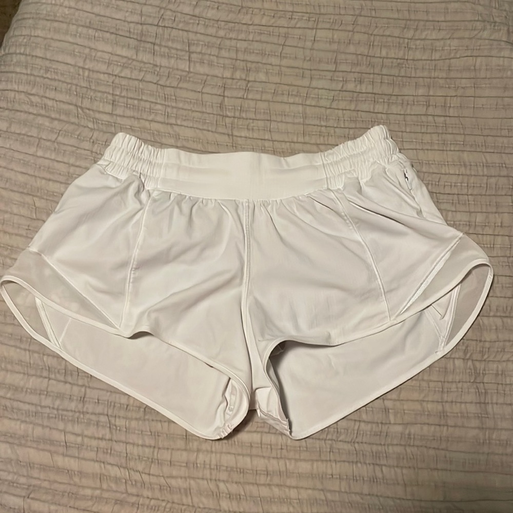 White Lululemon shorts